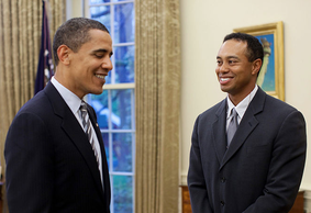 Obama plays golf with Tiger Woods at The Floridian